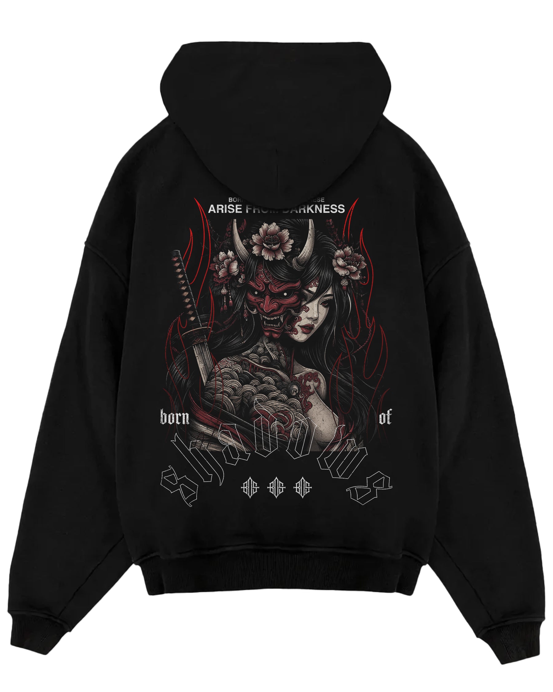 'Japanese: Scarlet Hannya' Oversized Hoodie
