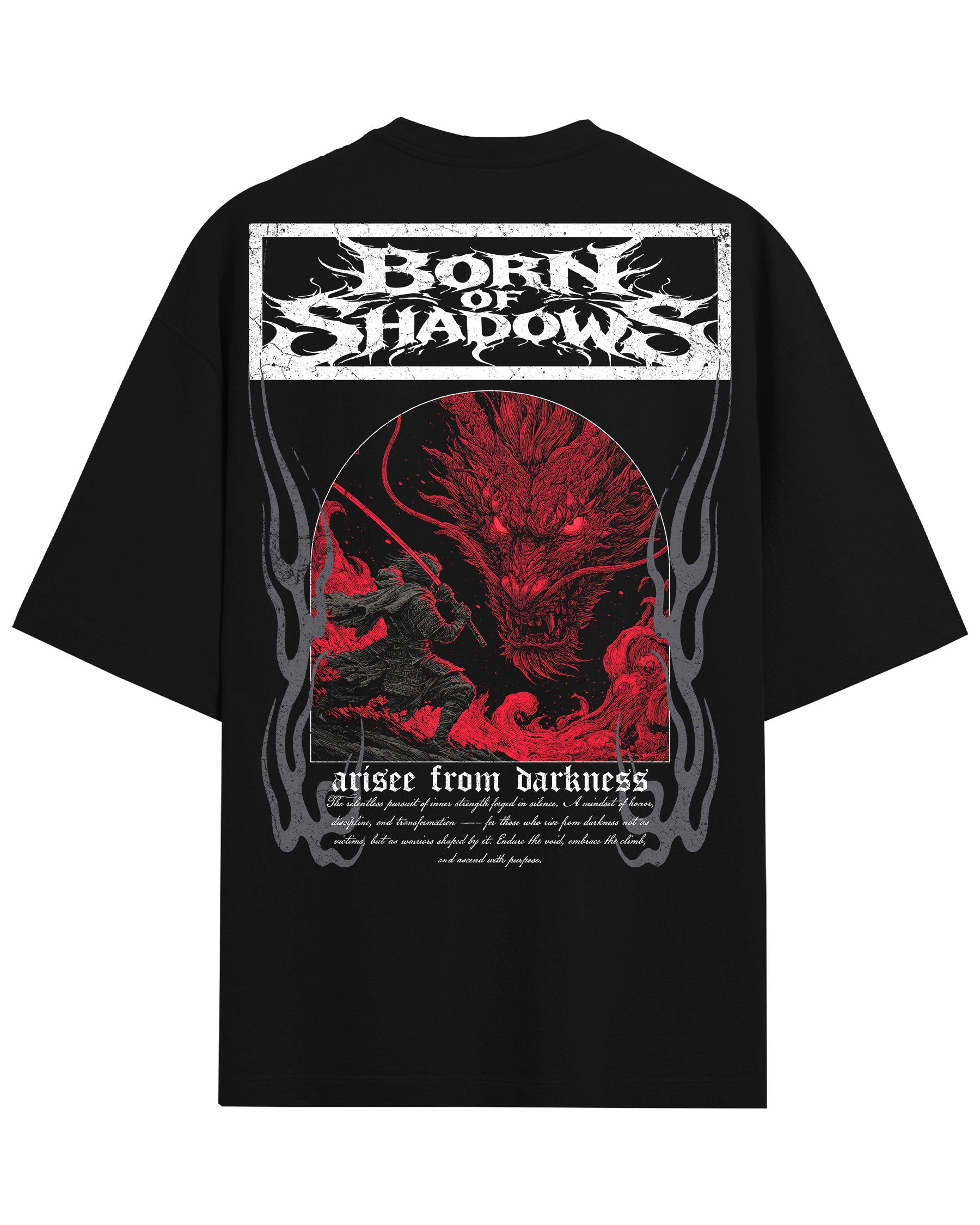 'Japanese: Crimson Ryū' Back T-Shirt