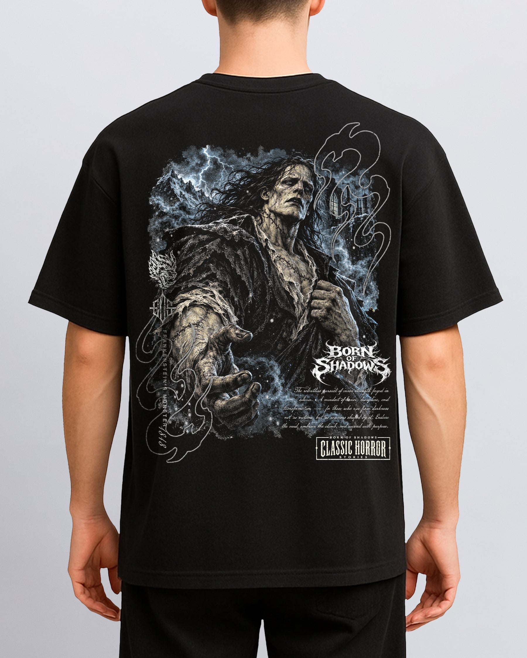 'Halloween: Frankenstein’s Monster 1818' Back T-Shirt