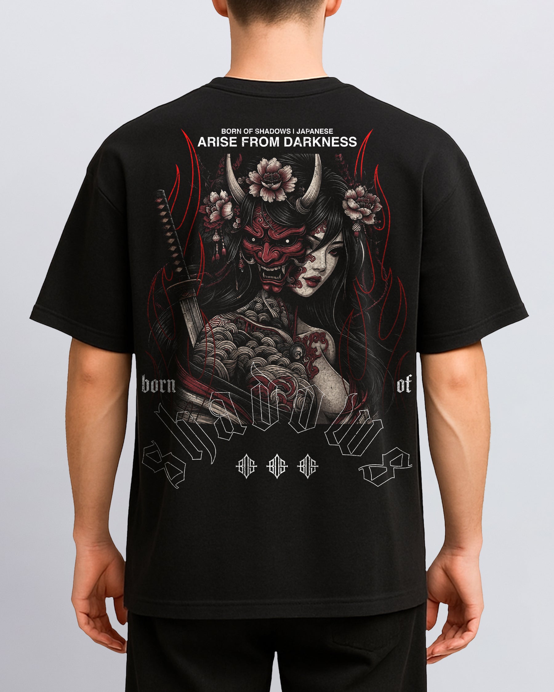 'Japanese: Scarlet Hannya' Back T-Shirt