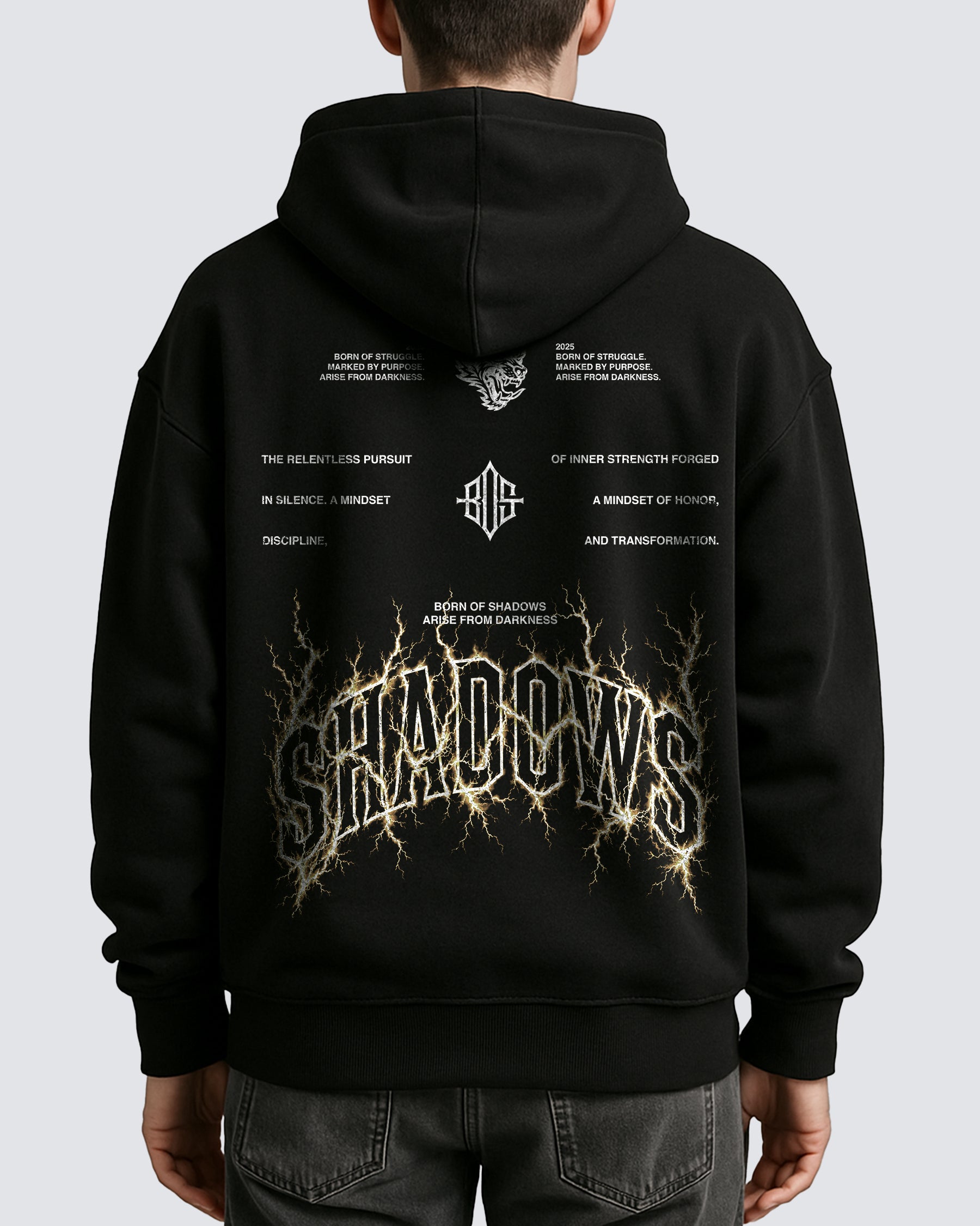 'Electric Shadow' Oversized Hoodie