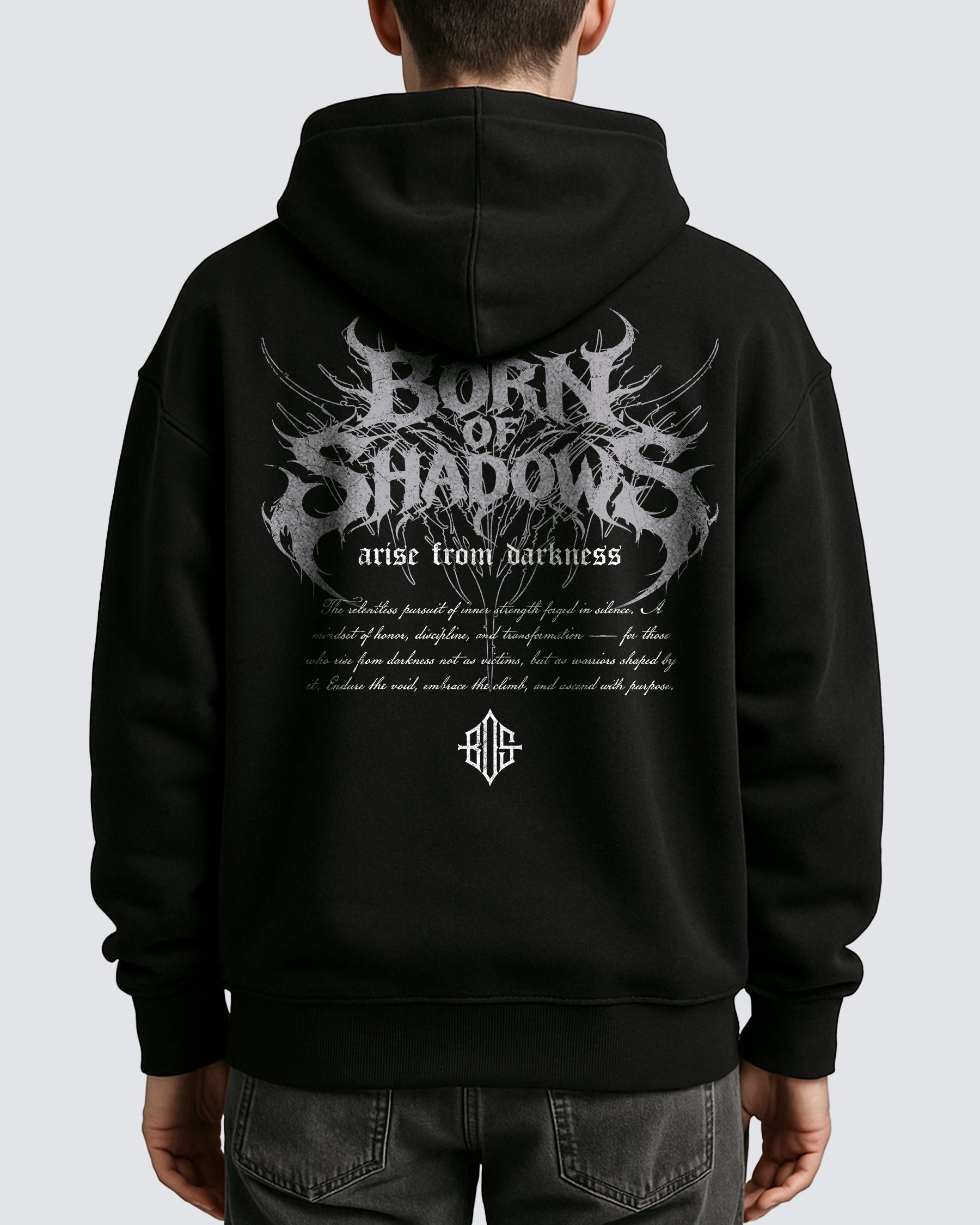 'Ascend Through Darkness' Oversized Hoodie