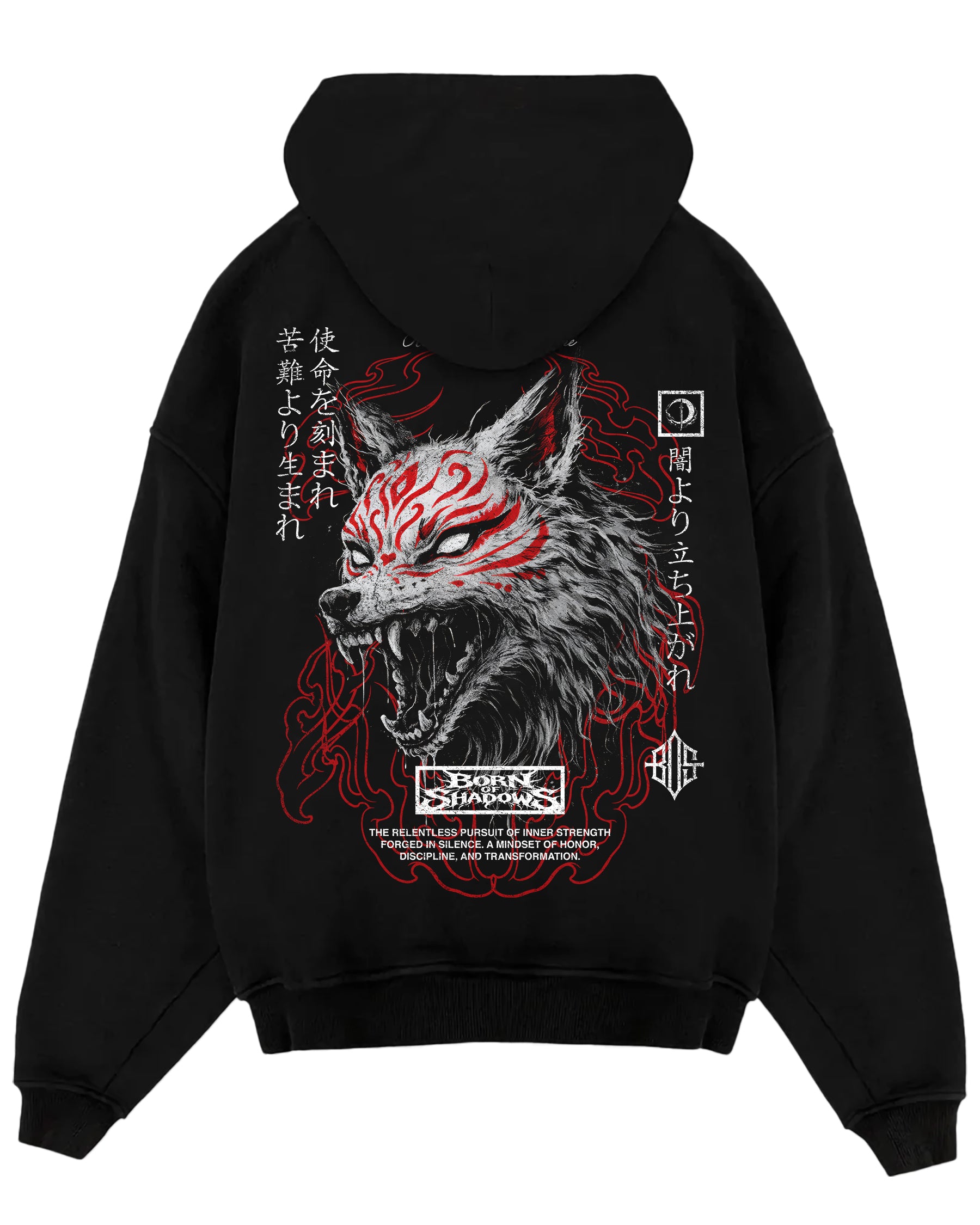 'Japanese: Revenant Kitsune' Oversized Hoodie