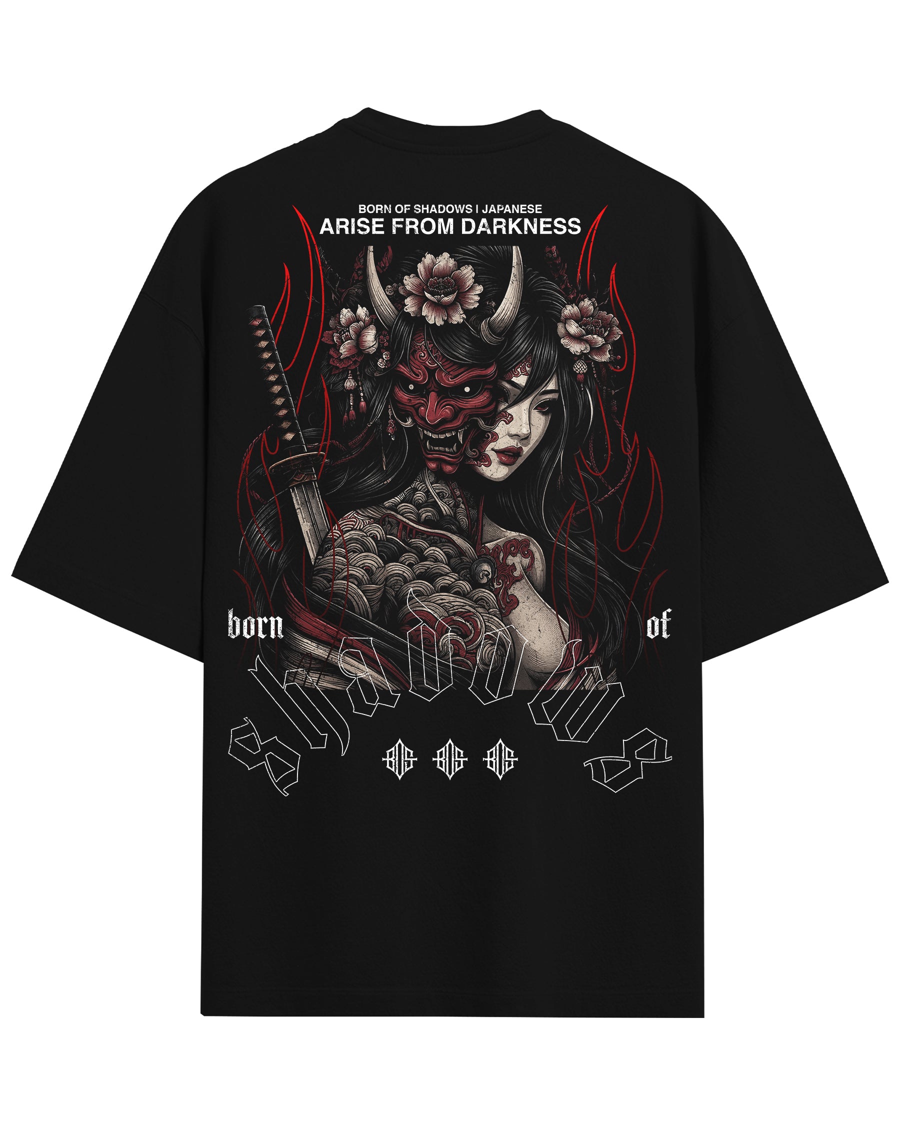 'Japanese: Scarlet Hannya' Back T-Shirt