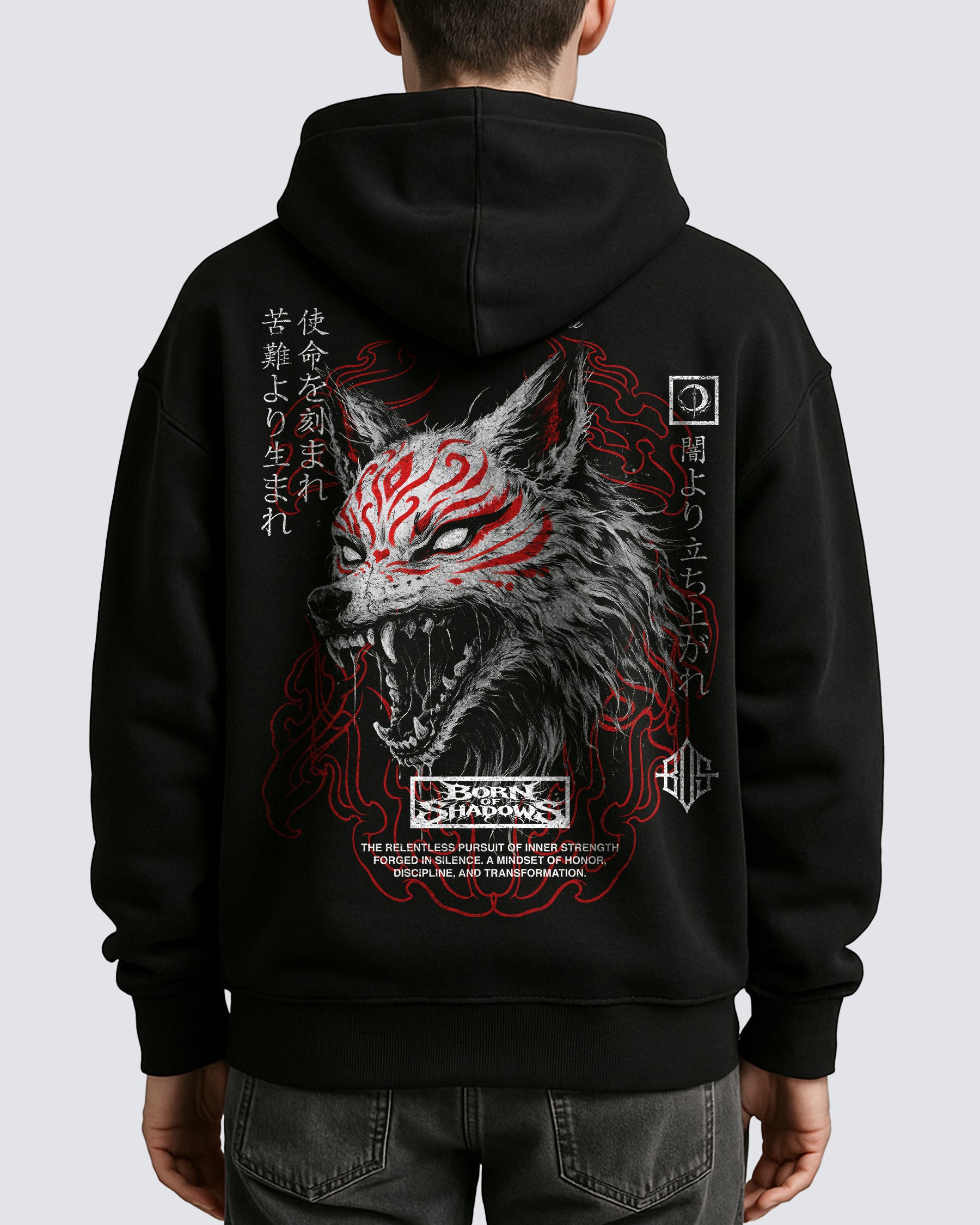 'Japanese: Revenant Kitsune' Oversized Hoodie