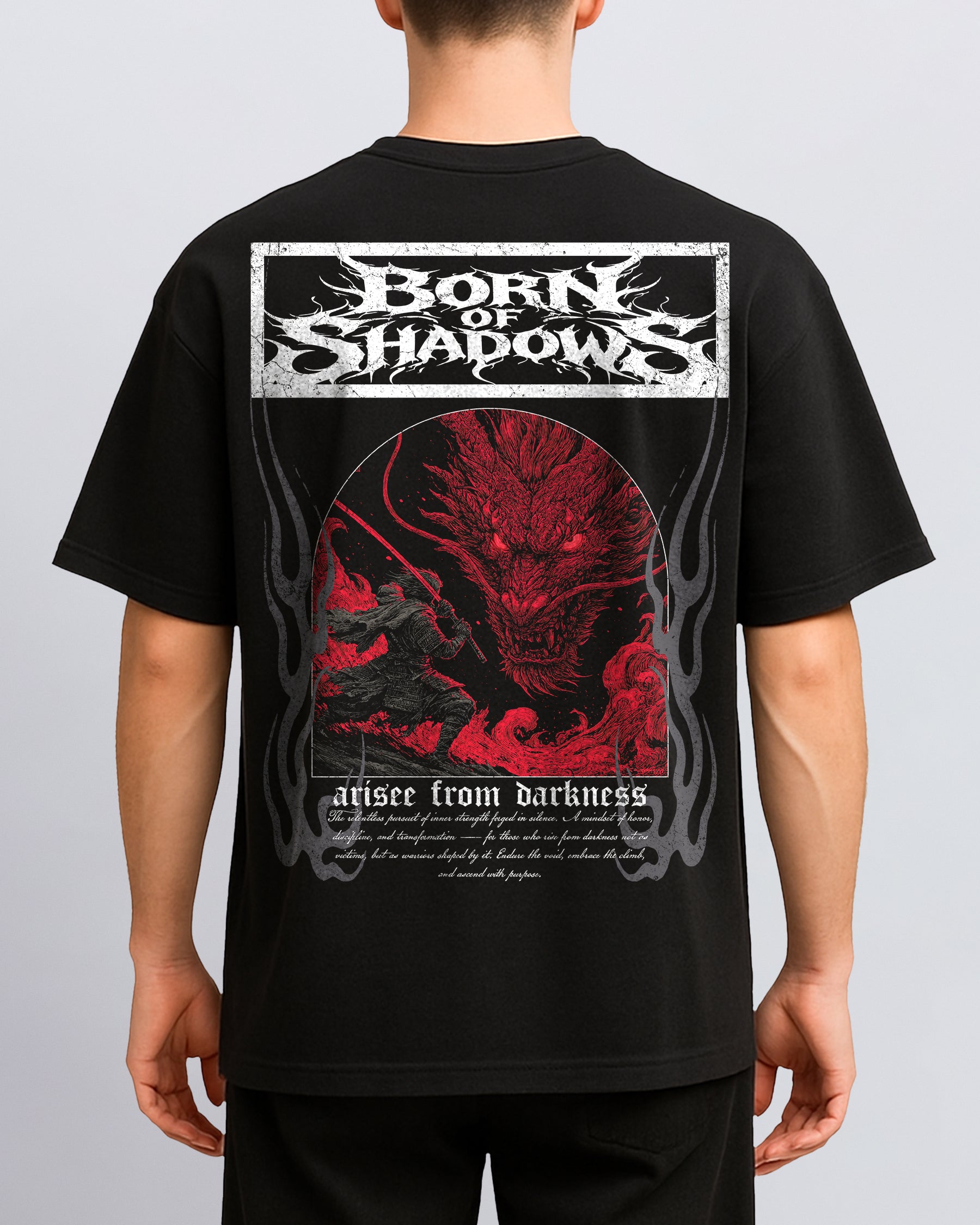 'Japanese: Crimson Ryū' Back T-Shirt