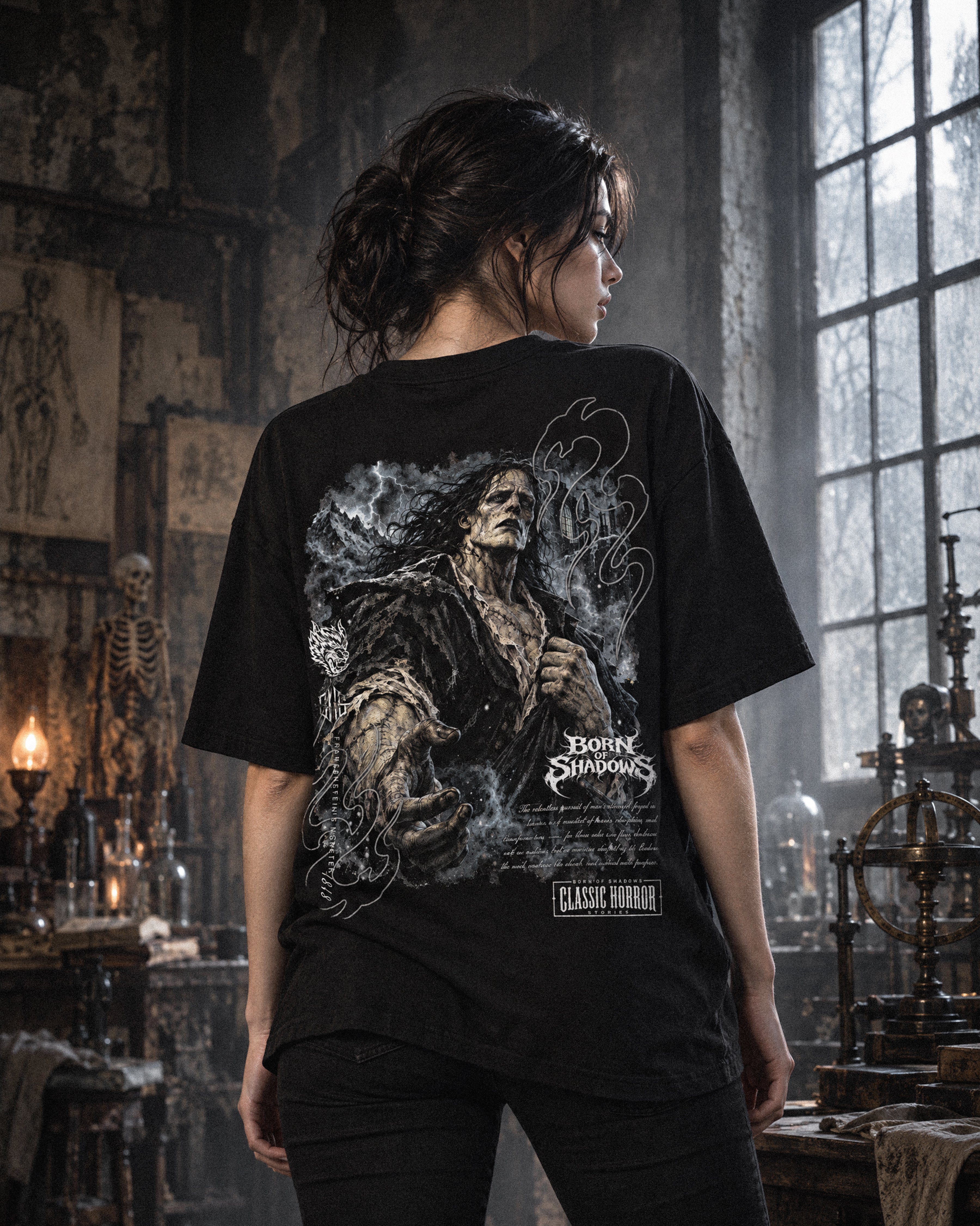 'Halloween: Frankenstein’s Monster 1818' Back T-Shirt