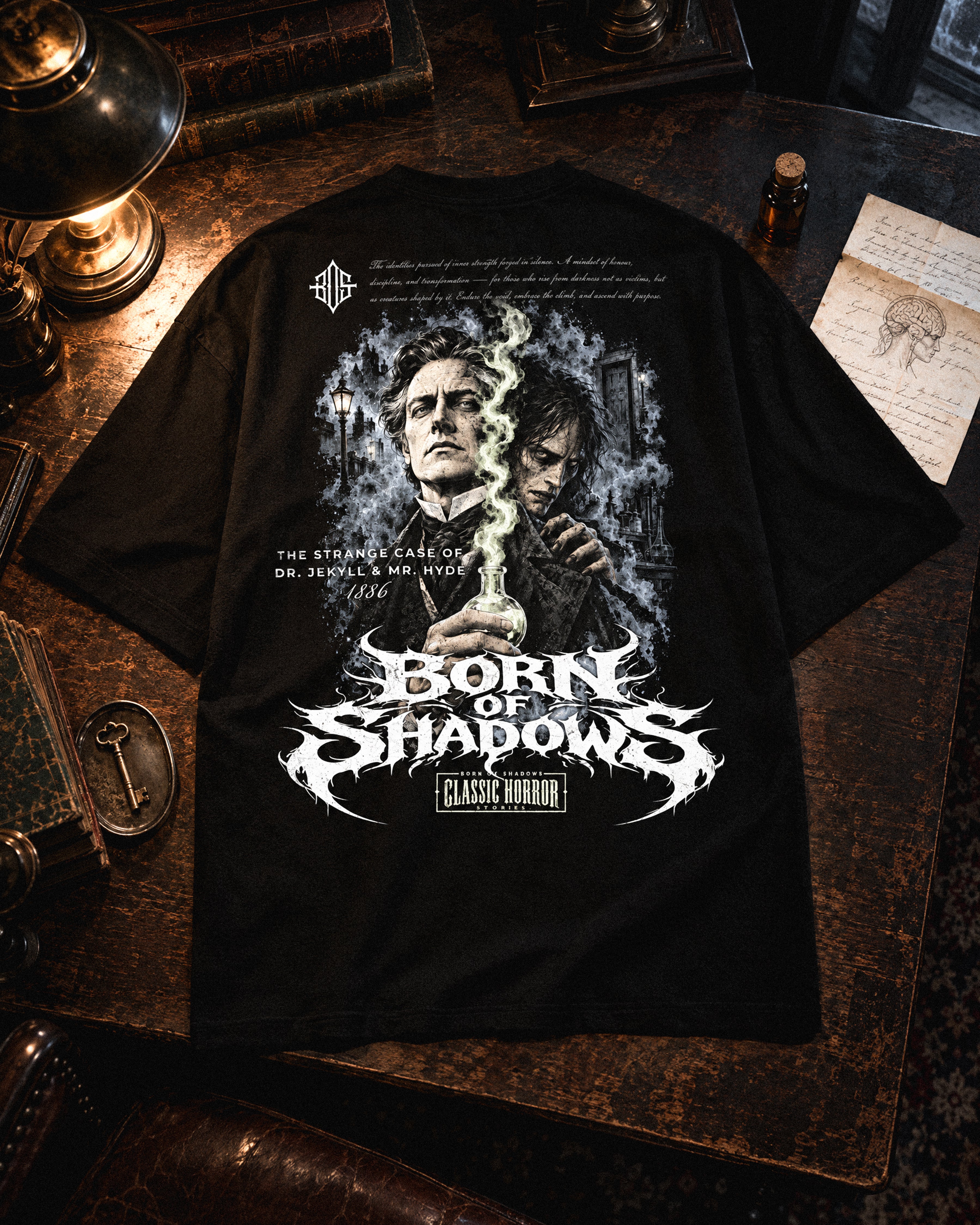 'Halloween: The strange case of Dr. Jekyll and Mr. Hyde 1886' Back T-Shirt