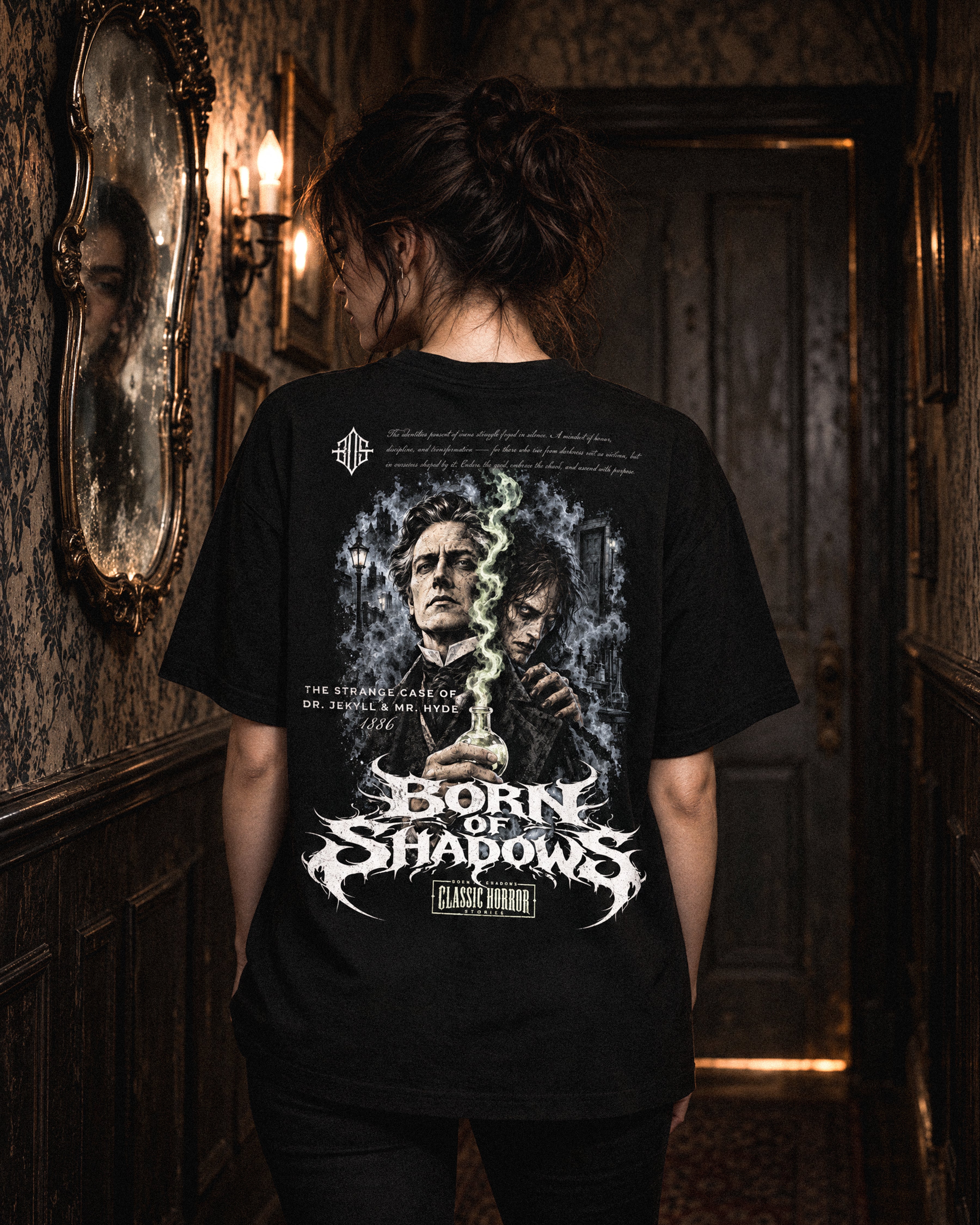 'Halloween: The strange case of Dr. Jekyll and Mr. Hyde 1886' Back T-Shirt